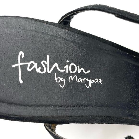 FASHION by MARIPAZ black vegan wedges size 10 - Picture 6 of 12